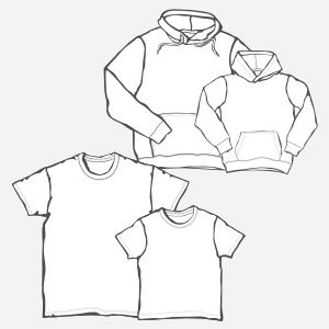 Conjuntos de T-shirts e Sweatshirts