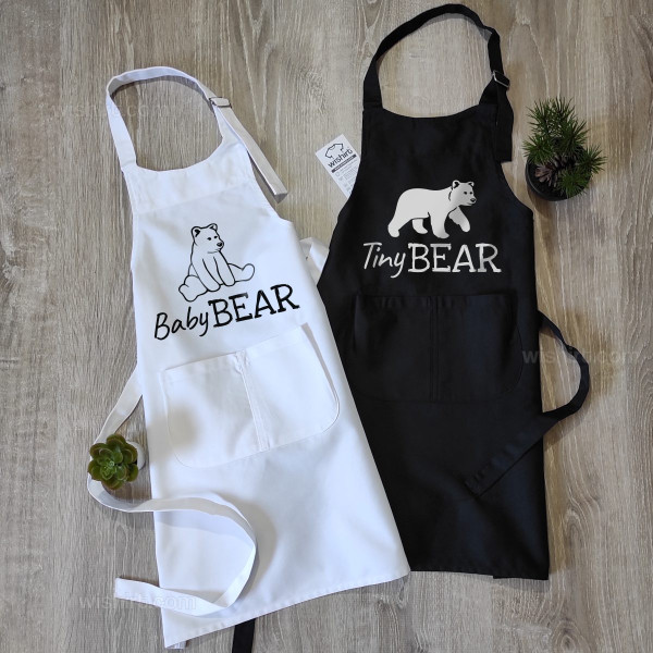 Papa Bear Tiny Bear Matching Aprons