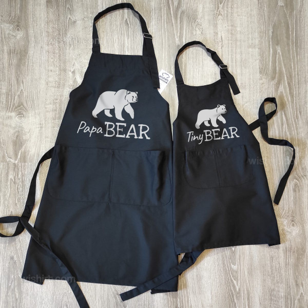Papa Bear Tiny Bear Matching Aprons