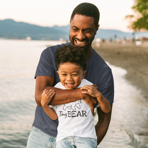 Conjunto de T-shirts Papa Bear Baby Bear Pai e Bebé