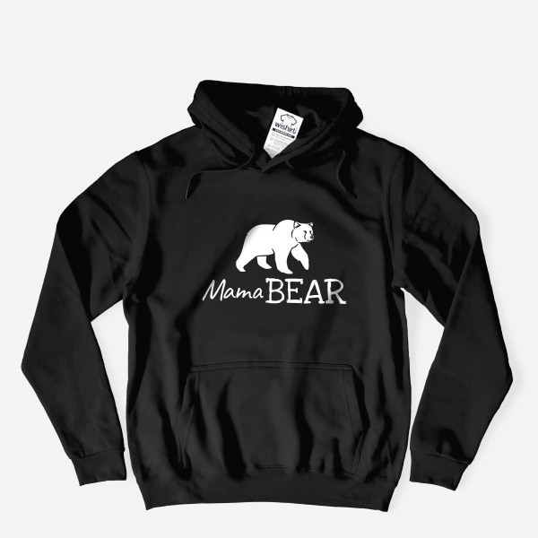 Sweatshirt com Capuz Tamanho Grande Mama Bear para Mulher