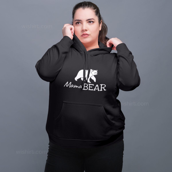 Mama Bear Women's Large Size Hoodie