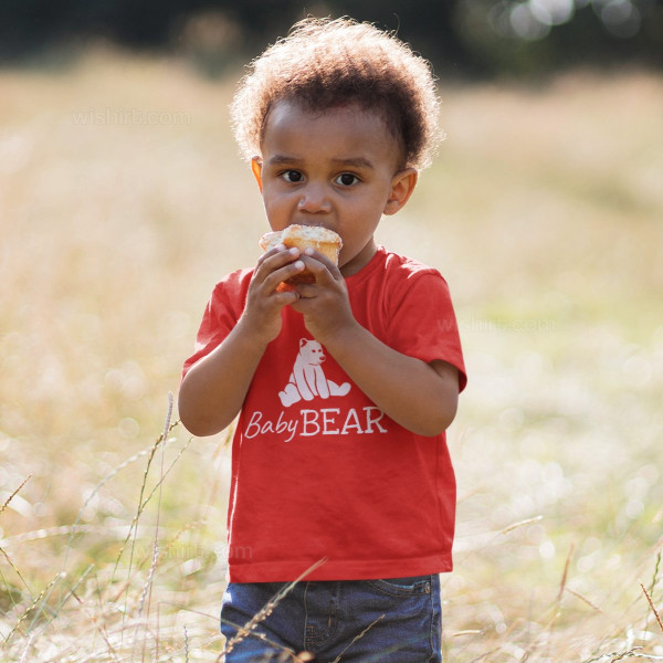 Conjunto de T-shirts Papa Bear Baby Bear Pai e Bebé