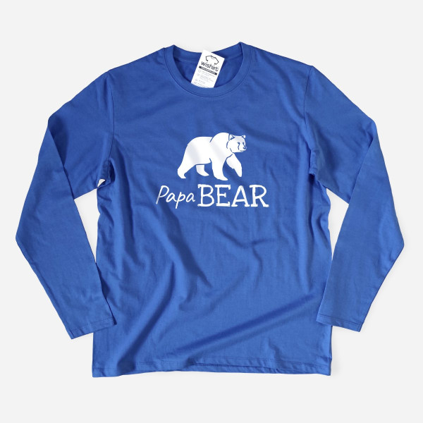 Papa Bear Men's Large Size Long Sleeve T-shirt