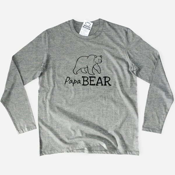 T-shirt Manga Comprida Papa Bear para Homem
