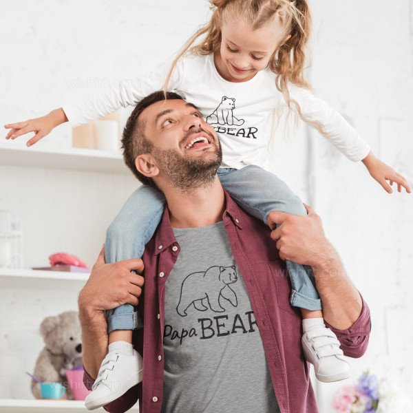 T-shirt Manga Comprida Papa Bear para Homem