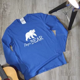 Papa Bear Men's Large Size Long Sleeve T-shirt