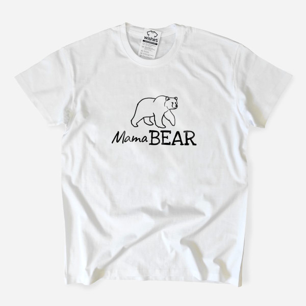 T-shirt Tamanho Grande Mama Bear para Mulher