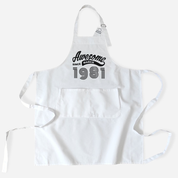 Awesome since Apron - Custom Month and Year