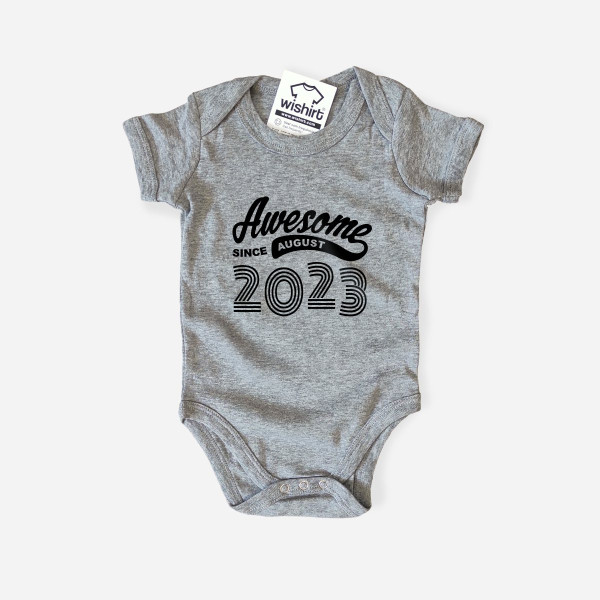 Babygrow Awesome since - Mês e Ano Personalizável 