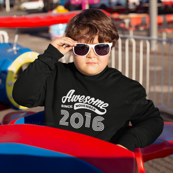 Awesome Kid's Hoodie - Custom Month and Year