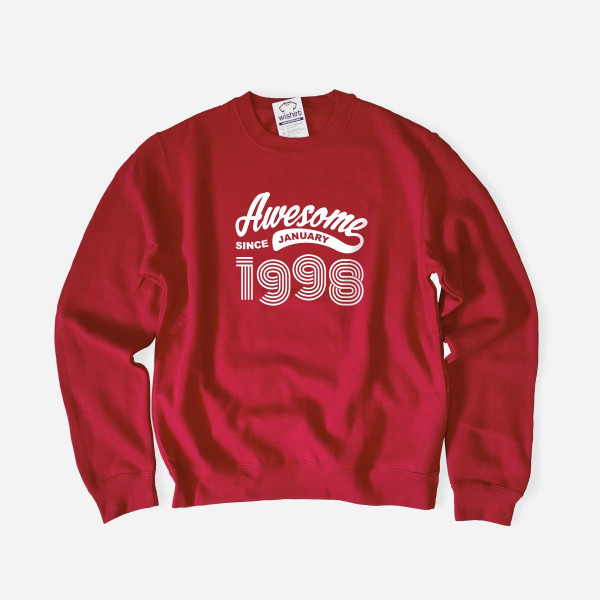 Sweatshirt Awesome since - Mês e Ano Personalizável 