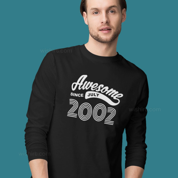 Awesome Men's Long Sleeve T-shirt - Custom Month and Year