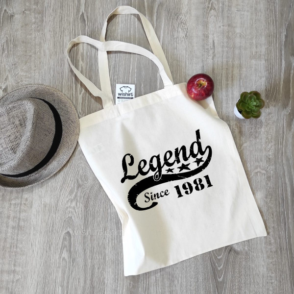 Legend since Customizable Year Cloth Bag