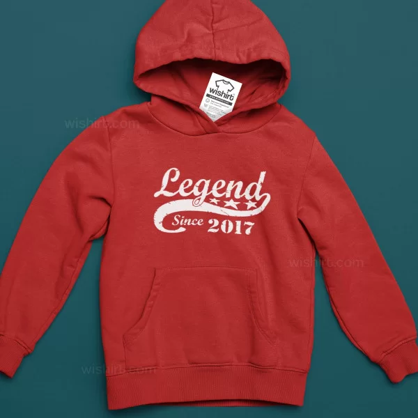Sweatshirt com Capuz Legend since Ano Personalizável Criança Sweatshirt com Capuz Legend since Ano Personalizável Criança
