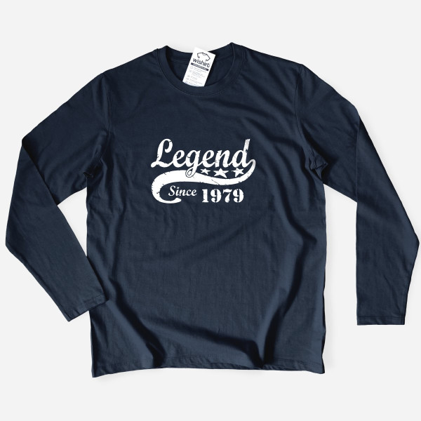 T-shirt Manga Comprida Tamanho Grande Legend since