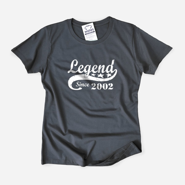 T-shirt Legend since Ano Personalizável para Mulher