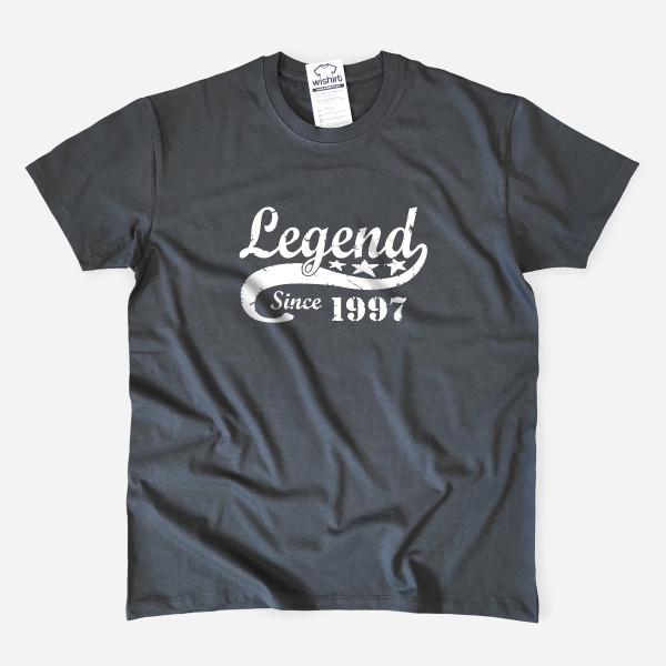 T-shirt Legend since Ano Personalizável para Homem