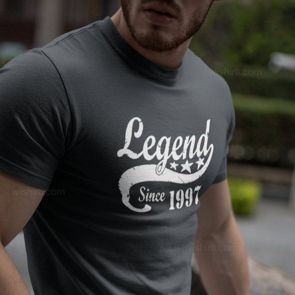 T-shirt Legend since Ano Personalizável para Homem
