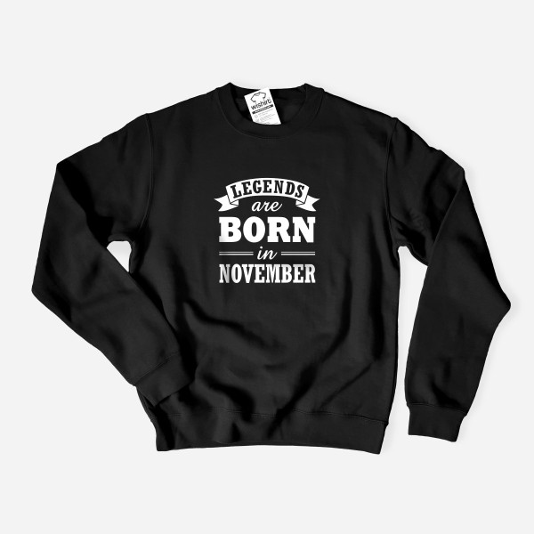 Legends are Born in Large Size Sweatshirt - Custom Month