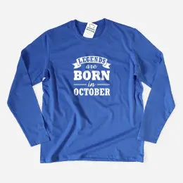 T-shirt Manga Comprida Tamanho Grande Legends are Born