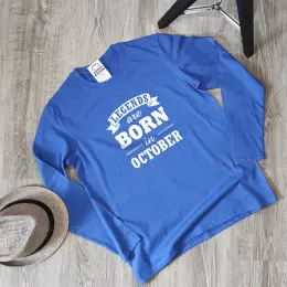 T-shirt Manga Comprida Tamanho Grande Legends are Born
