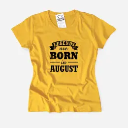 Legends are Born in Women's T-shirt - Custom Month