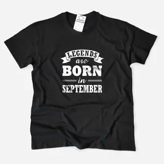 T-shirt Legends are Born in para Homem - Mês Personalizado
