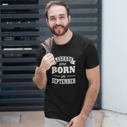 Legends are Born in Men's T-shirt - Custom Month