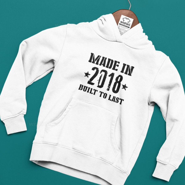 Sweatshirt com Capuz Made in Built to Last Criança Editável