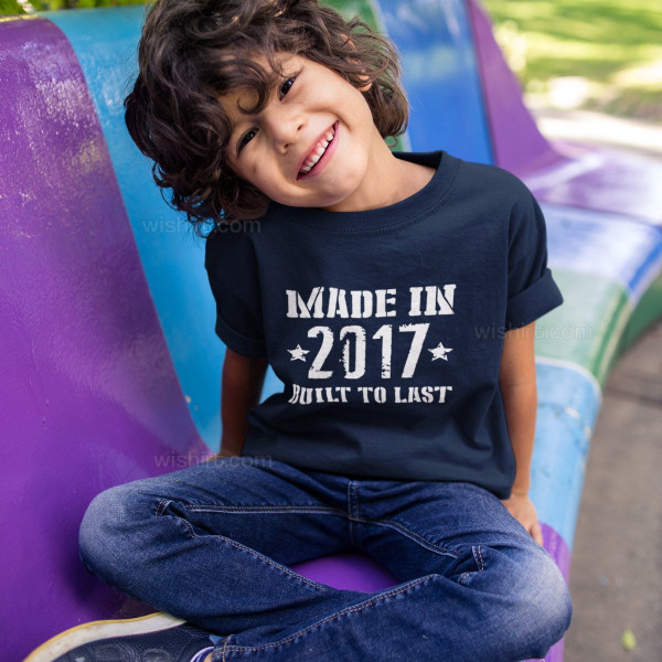 Made in Built to Last Kid's T-shirt - Customizable Year