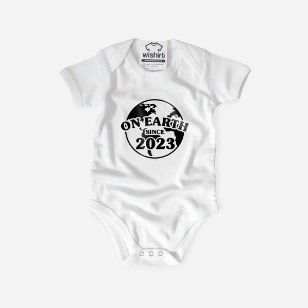 Babygrow On Earth Since Ano Personalizável