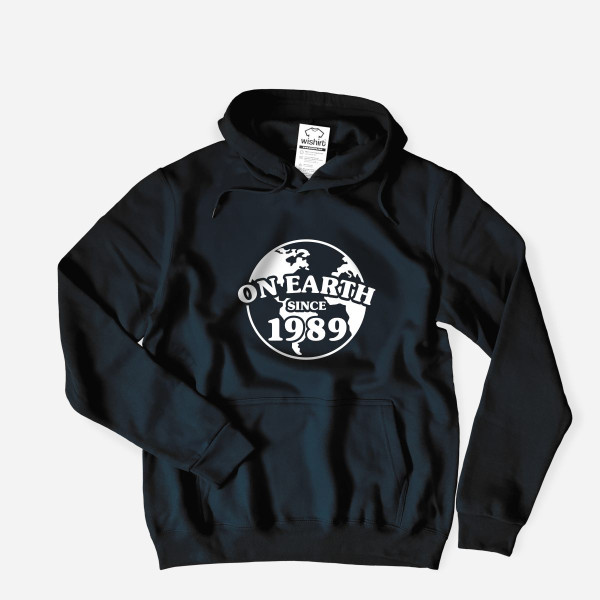 On Earth Since Customizable Year Hoodie