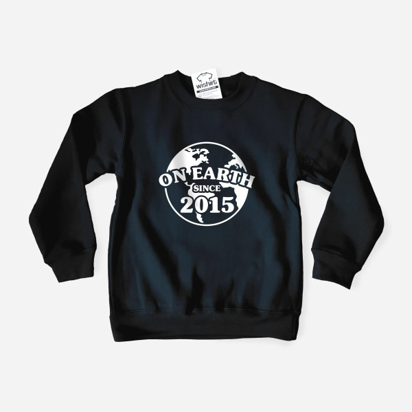 Sweatshirt On Earth Since para Criança Ano Personalizável