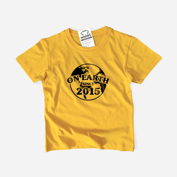 On Earth Since Customizable Year Kid's T-shirt