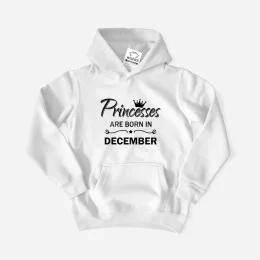 Sweatshirt com Capuz Princesses are born in Menina