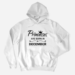 Sweatshirt com Capuz Princesses are born in Rapariga