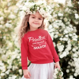 Princesses are born in Custom Month Kid's Sweatshirt 
