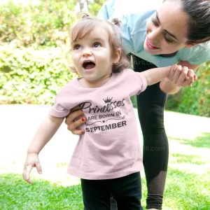 Princesses are born in Customizable Month Baby T-shirt