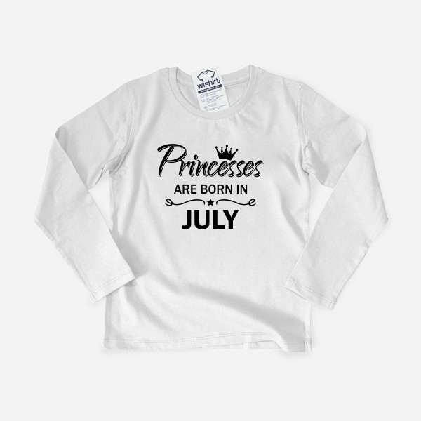 Princesses are born in Kid's Long Sleeve T-shirt