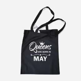 Queens are born in Customizable Month Cloth Bag