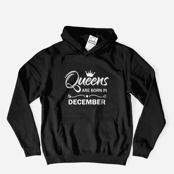 Sweatshirt com Capuz Queens are born in Mês Editável Mulher