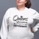 Sweatshirt Tamanho Grande Queens are born in Mês Editável Sweatshirt Tamanho Grande Queens are born in Mês Editável