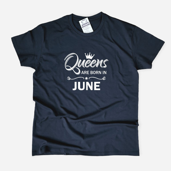 Queens are born in Customizable Month Large Size T-shirt