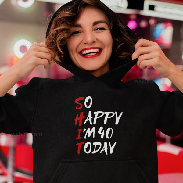 Sweatshirt com Capuz So Happy Today - Idade Personalizável