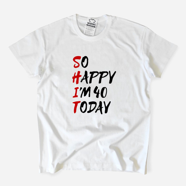T-shirt Tamanho Grande So Happy Today - Idade Personalizável