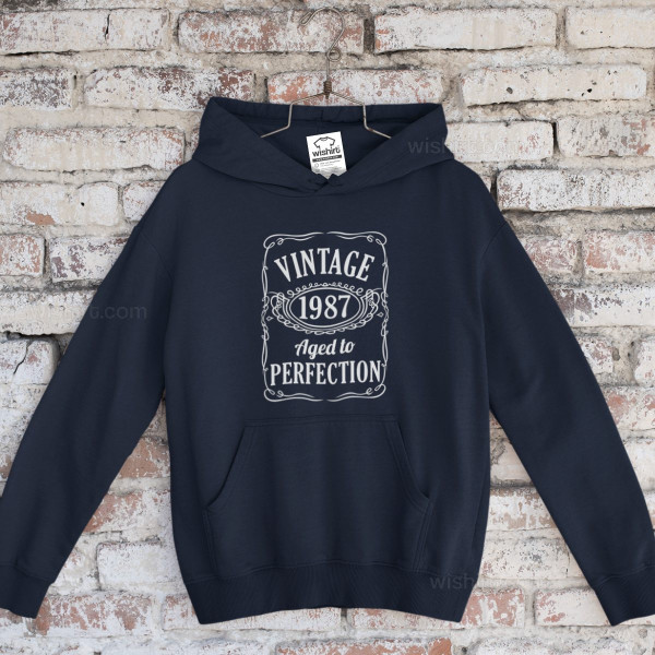 Vintage Aged to Perfection Large Size Hoodie