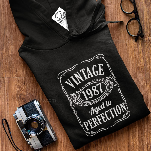 Sweatshirt com Capuz Vintage Aged to Perfection