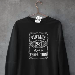 Sweatshirt Vintage Aged to Perfection - Ano Personalizável