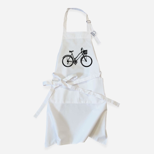 Avental com Desenho de Bicicleta para Mulher